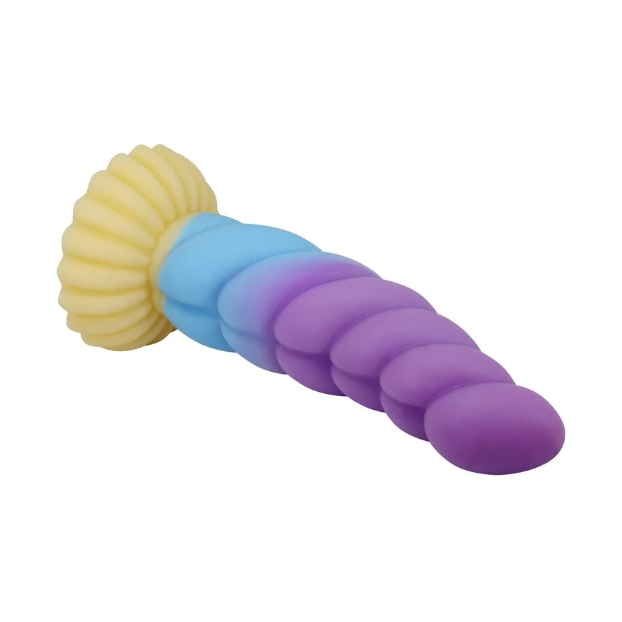 POWER MONSTERS - UNICORN TRICOLOR FANTASY SILICONE DILDO 22 CM Ø 5 CM